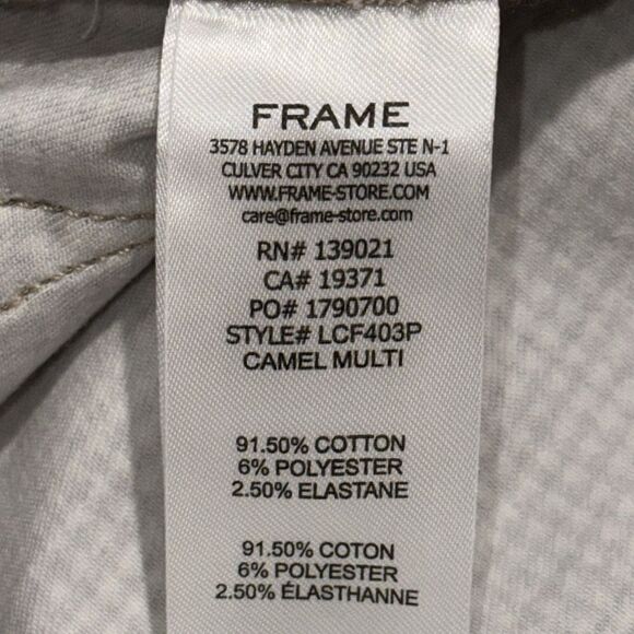 New Frame Le Crop Flare Houndstooth Stretch Jeans Size 26 - Picture 14 of 16